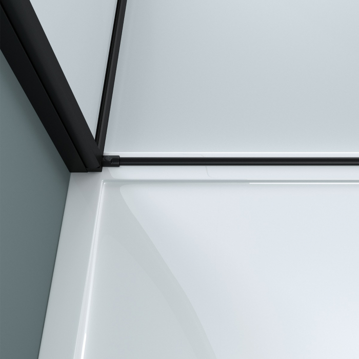 Cabina Astra 36 Plus, negru, sticla transparenta, usa batanta, cu sau fara cadita, diverse dimensiuni [6]