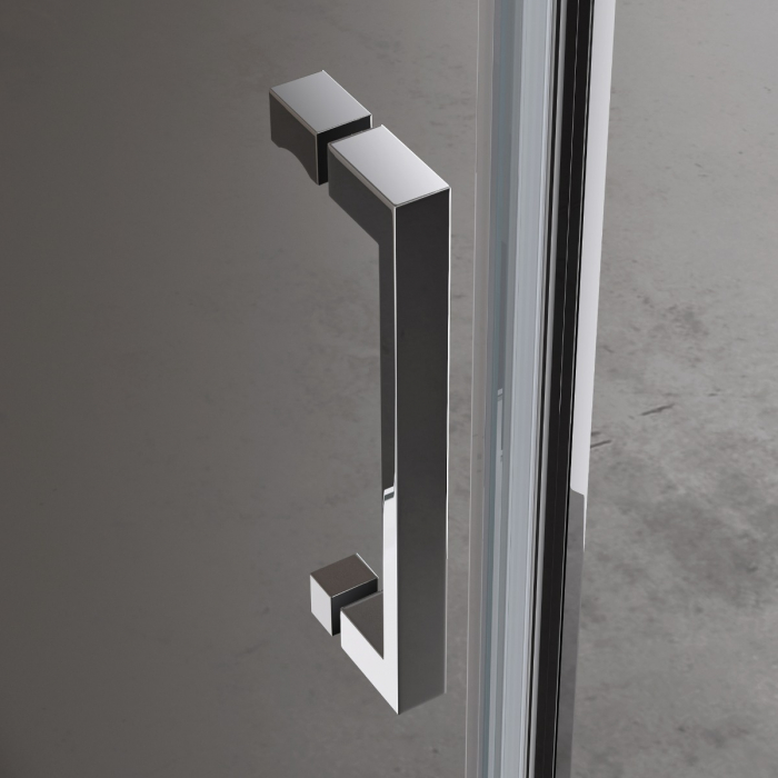 Cabina Astra 36UK, crom, sticla transparenta, usa batanta, cu sau fara cadita, diverse dimensiuni [2]