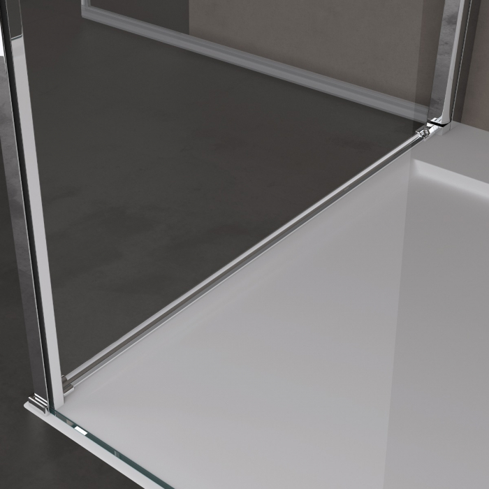 Cabina Astra 36UK, crom, sticla transparenta, usa batanta, cu sau fara cadita, diverse dimensiuni [5]