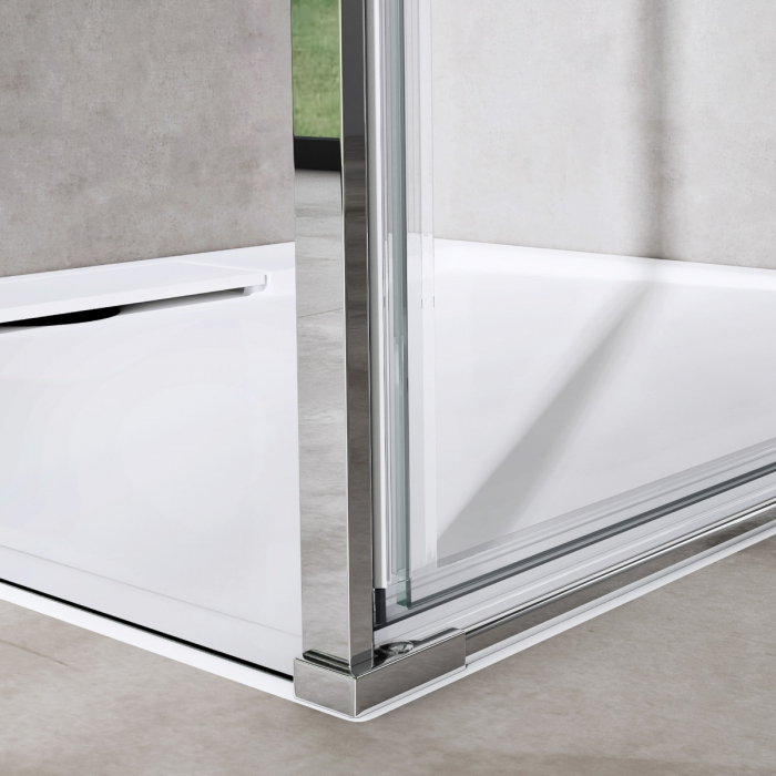 Cabina Astra 37K, crom, sticla transparenta, usa pliabila, cu sau fara cadita, diverse dimensiuni [4]