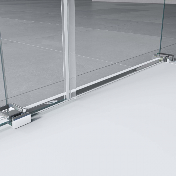 Cabina Astra R17-2UK, crom, sticla transparenta, usa glisanta, cu sau fara cadita, diverse dimensiuni [9]