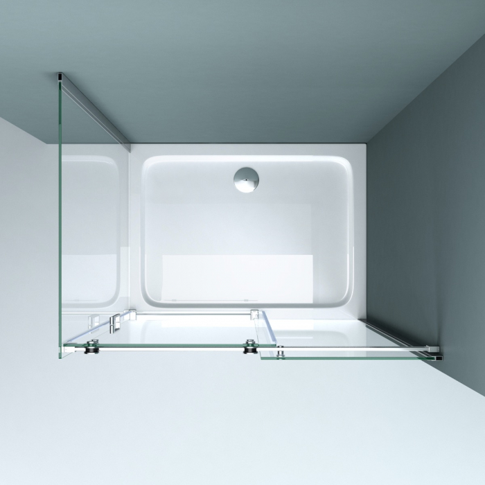 Cabina Astra R17, crom, sticla transparenta, usa glisanta, cu sau fara cadita, diverse dimensiuni [3]