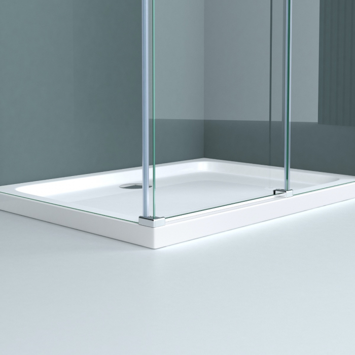 Cabina Astra R17, crom, sticla transparenta, usa glisanta, cu sau fara cadita, diverse dimensiuni [5]