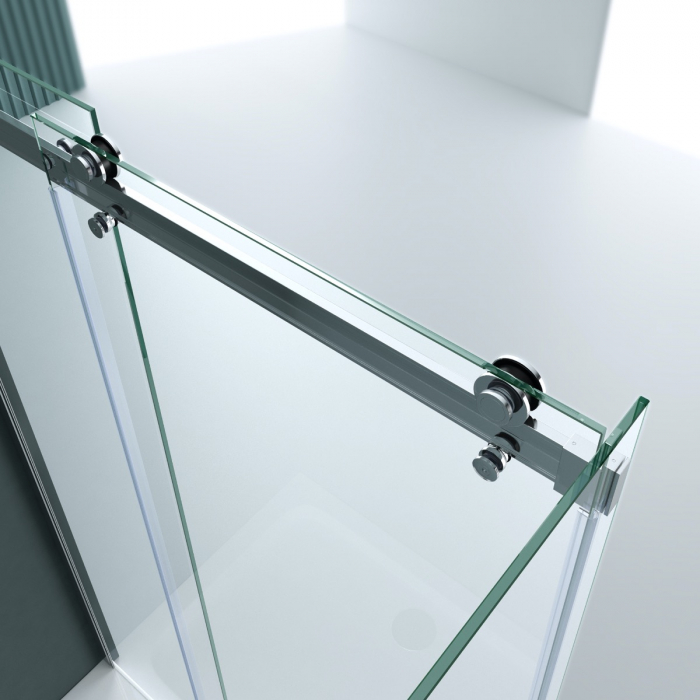Cabina Astra R17, crom, sticla transparenta, usa glisanta, cu sau fara cadita, diverse dimensiuni [6]