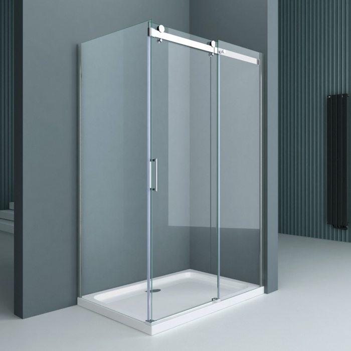 Cabina Astra R17, crom, sticla transparenta, usa glisanta, cu sau fara cadita, diverse dimensiuni [1]