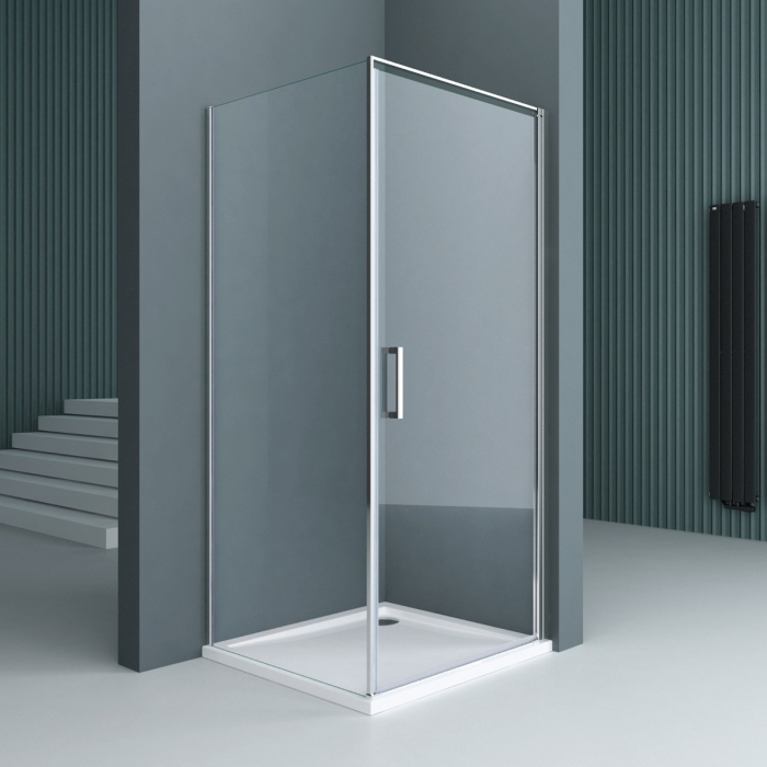 Cabina Astra R36, crom, sticla transparenta, usa batanta, cu sau fara cadita, diverse dimensiuni [1]