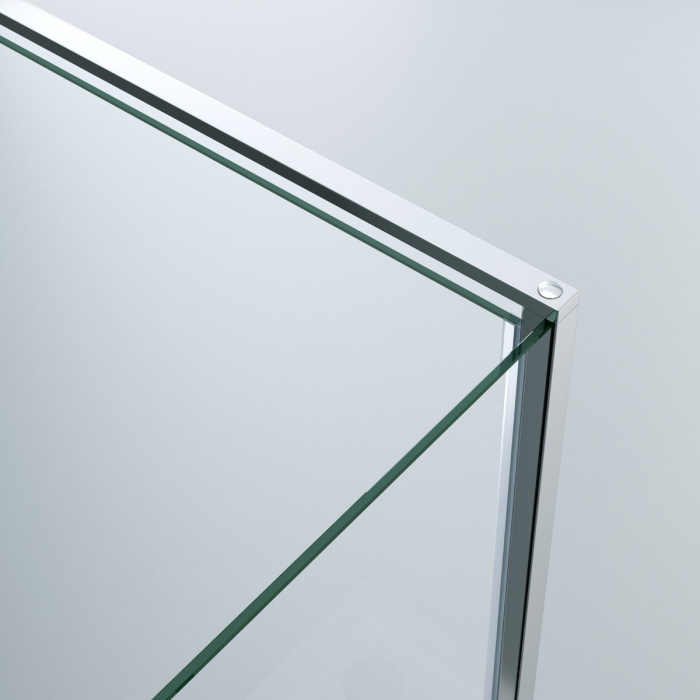 Cabina Astra R36, crom, sticla transparenta, usa batanta, cu sau fara cadita, diverse dimensiuni [5]