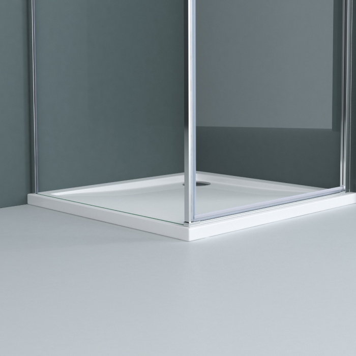 Cabina Astra R36, crom, sticla transparenta, usa batanta, cu sau fara cadita, diverse dimensiuni [3]