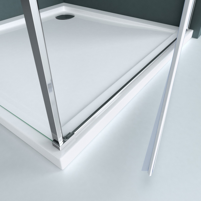Cabina Astra R36MS, crom, sticla sablata partial, usa batanta, cu sau fara cadita, diverse dimensiuni [4]