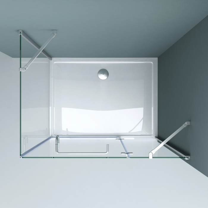 Cabina Astra R4, crom, sticla transparenta, usa batanta, cu sau fara cadita, diverse dimensiuni [4]