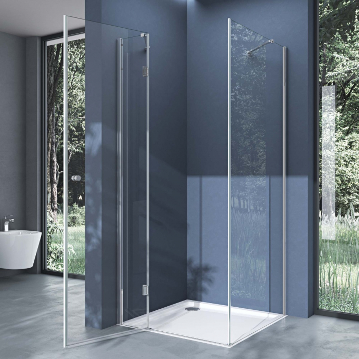 Cabina Astra R5, crom, sticla transparenta, usa batanta, cu sau fara cadita, diverse dimensiuni [2]
