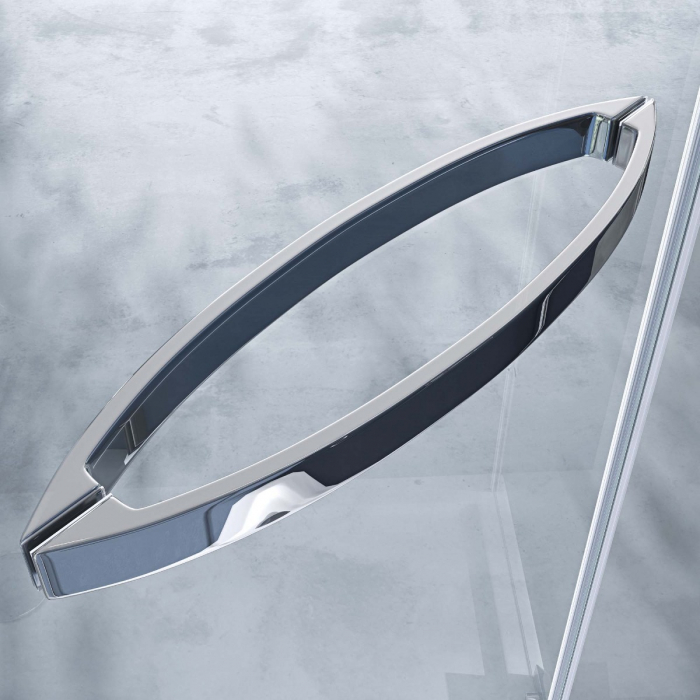 Cabina Astra R8, crom, sticla transparenta, usa batanta, cu sau fara cadita, diverse dimensiuni [3]
