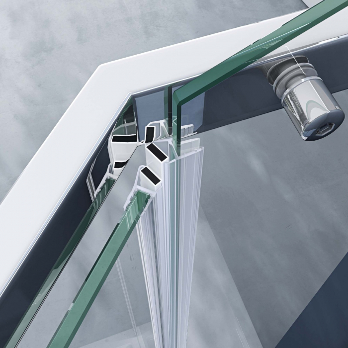 Cabina Astra R8, crom, sticla transparenta, usa batanta, cu sau fara cadita, diverse dimensiuni [4]