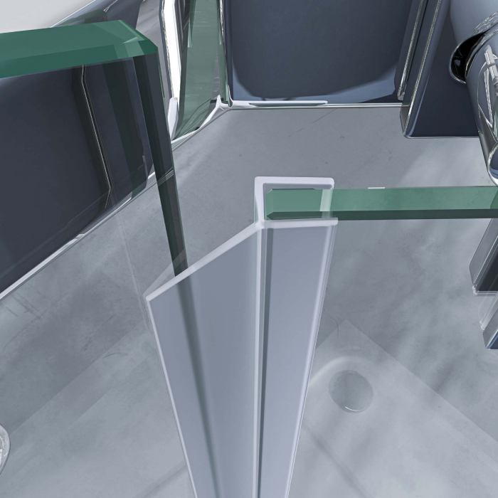 Cabina Astra R8, crom, sticla transparenta, usa batanta, cu sau fara cadita, diverse dimensiuni [5]