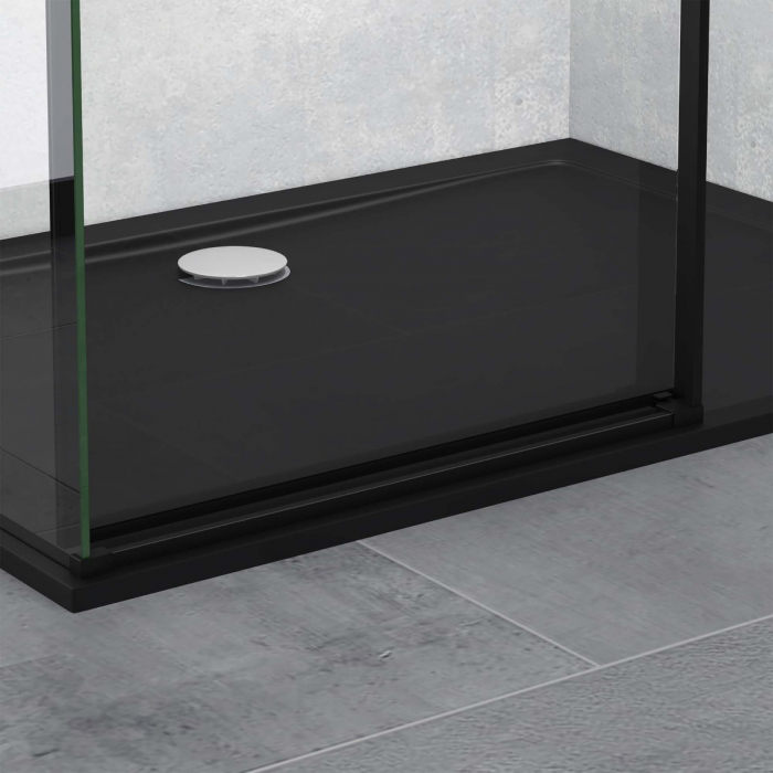 Cabina Astra Rav12, negru, sticla transparenta, usa glisanta, fara cadita, diverse dimensiuni [10]