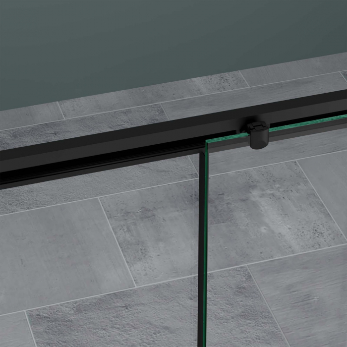 Cabina Astra Rav12, negru, sticla transparenta, usa glisanta, fara cadita, diverse dimensiuni [4]