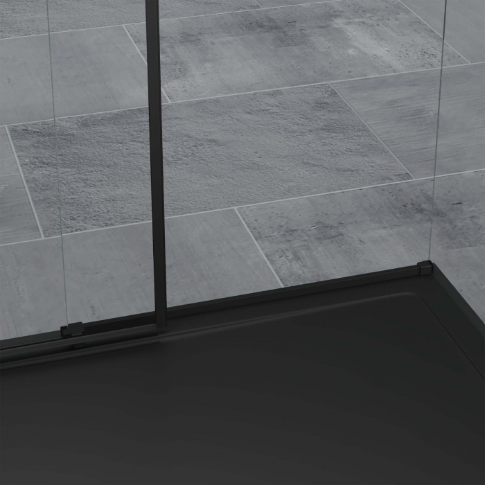 Cabina Astra Rav12, negru, sticla transparenta, usa glisanta, fara cadita, diverse dimensiuni [9]