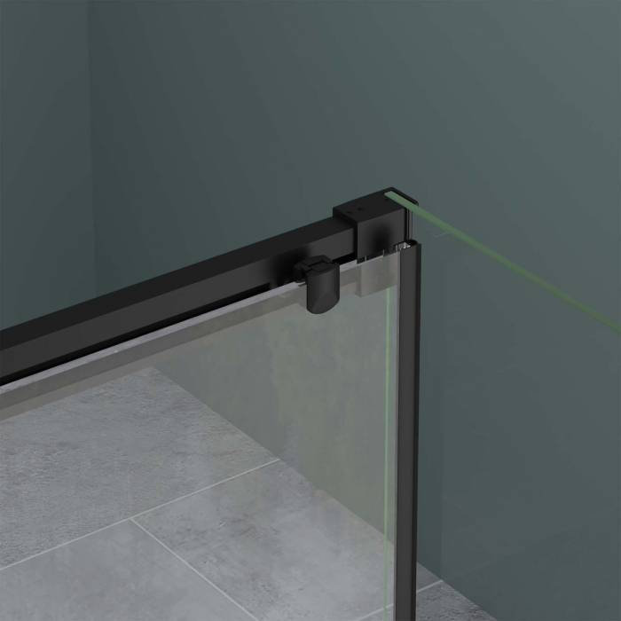 Cabina Astra Rav12, negru, sticla transparenta, usa glisanta, fara cadita, diverse dimensiuni [5]