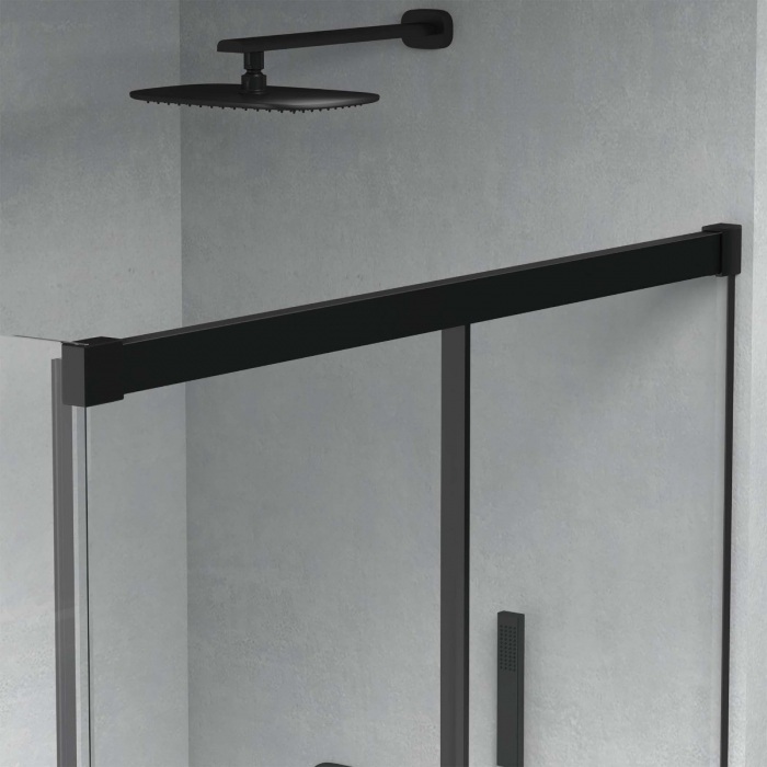 Cabina Astra Rav12, negru, sticla transparenta, usa glisanta, fara cadita, diverse dimensiuni [2]