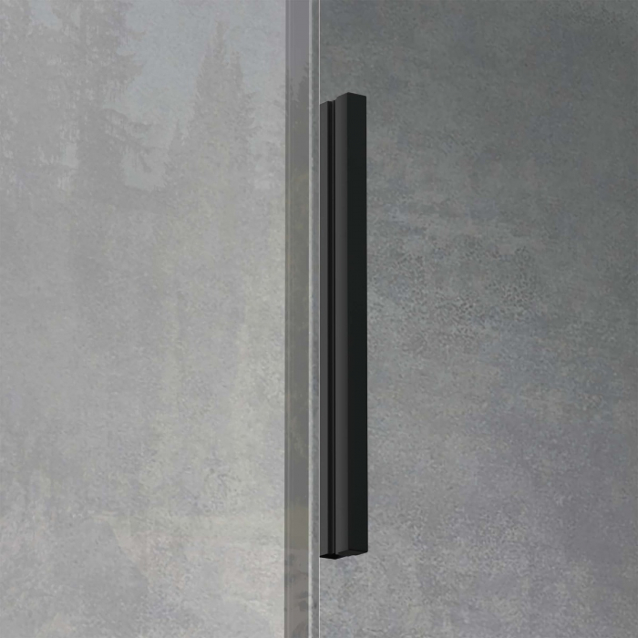Cabina Astra Rav12, negru, sticla transparenta, usa glisanta, fara cadita, diverse dimensiuni [6]