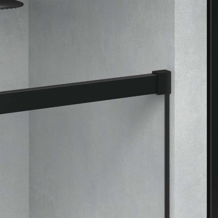 Cabina Astra Rav12, negru, sticla transparenta, usa glisanta, fara cadita, diverse dimensiuni [3]
