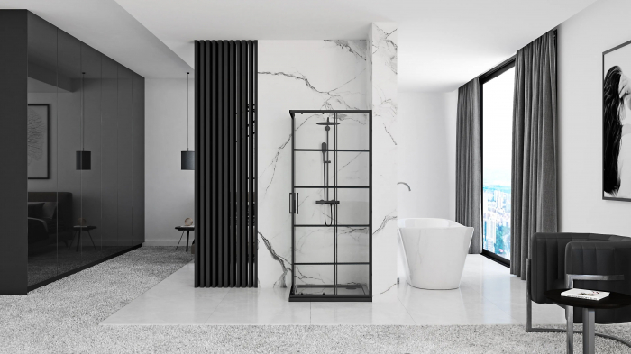 Cabina Concept Black 80 sau 90 cm, glisanta, negru [4]