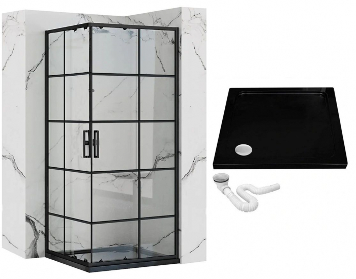 Cabina Concept Black 80x100, glisanta, negru [6]