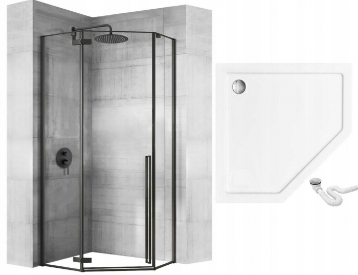 Cabina Diamond Black, batanta, cu sau fara cadita, negru [7]