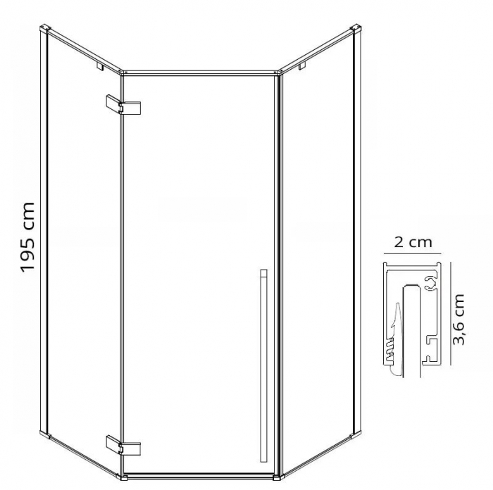 Cabina Diamond Gold, batanta, cu sau fara cadita, auriu [6]