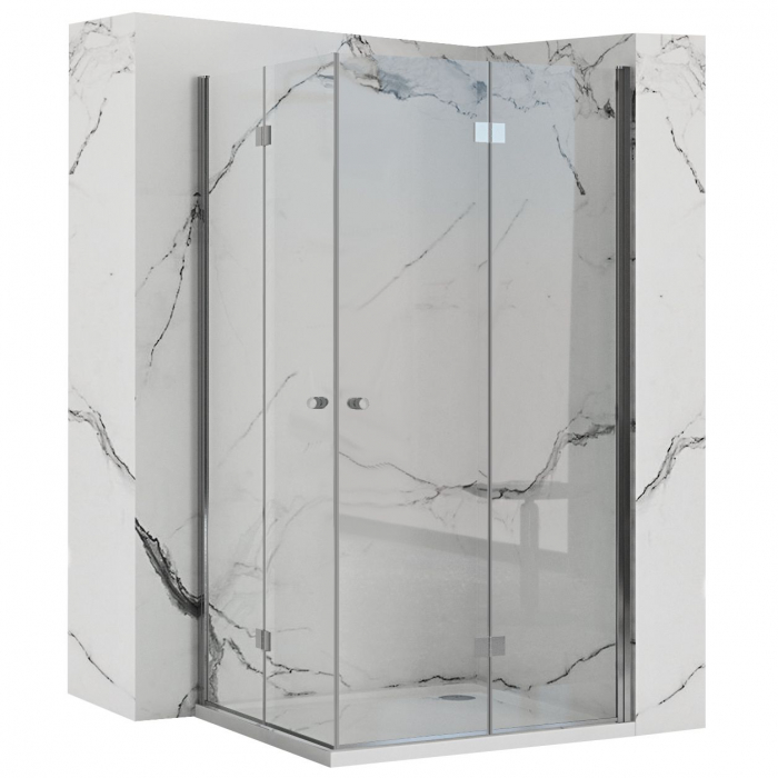 Cabina Fold N2, doua usi pliabile, crom [1]