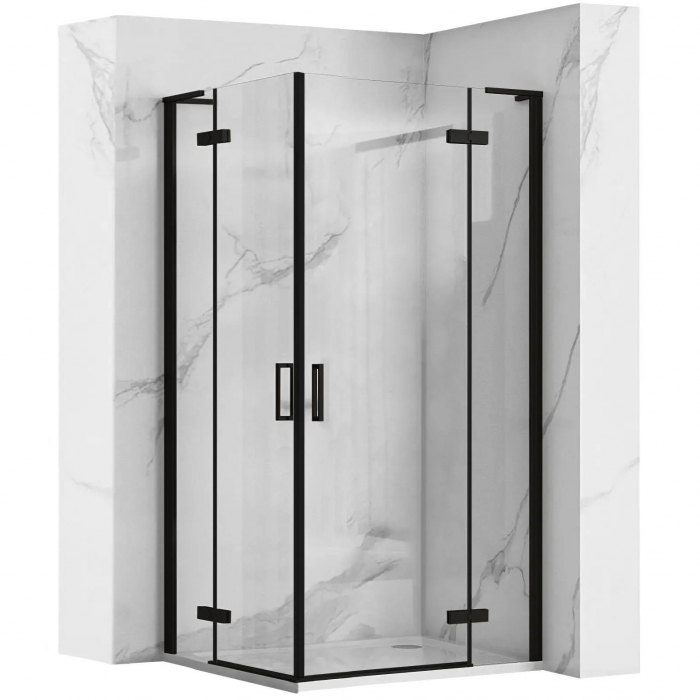 Cabina Hugo Black 2, doua usi batante, negru [1]