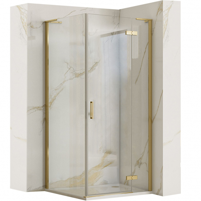 Cabina Hugo Gold Brush 2, doua usi batante, auriu [1]