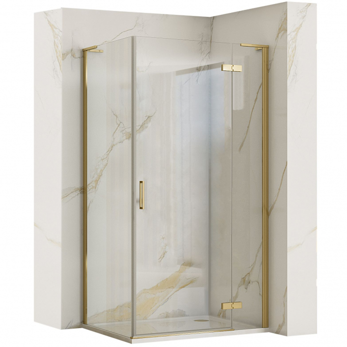 Cabina Hugo Gold Brush 2, doua usi batante, auriu [2]