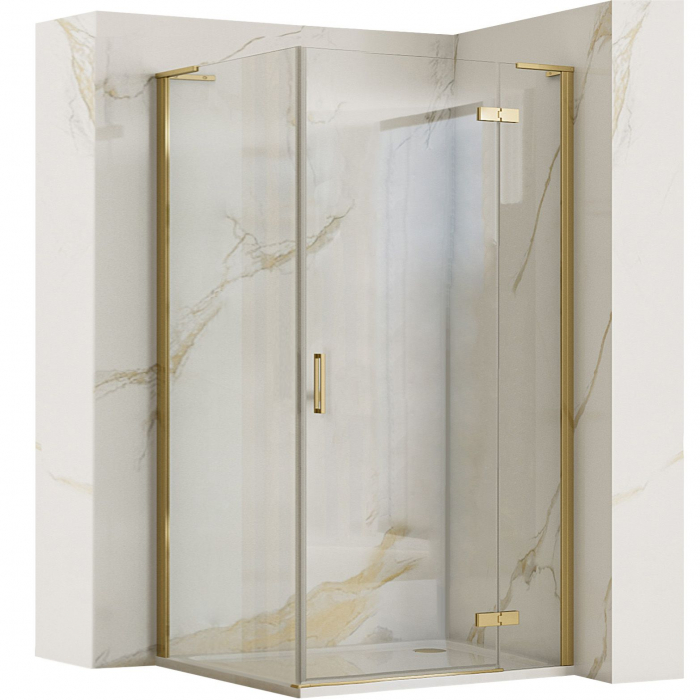 Cabina Hugo Gold Brush 2, doua usi batante, auriu [1]