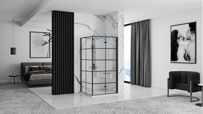 Cabina Molier Black, pliabila, negru [3]