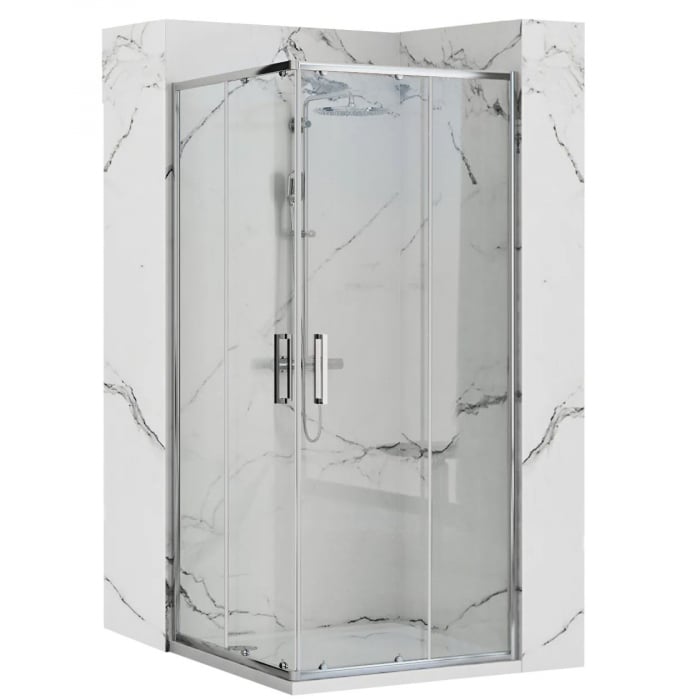 Cabina Punto 80 sau 90 cm, glisanta, crom [1]