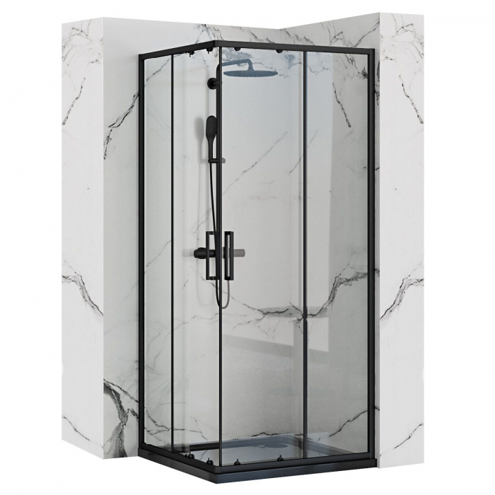 Cabina Punto 80 sau 90 cm, glisanta, negru [1]