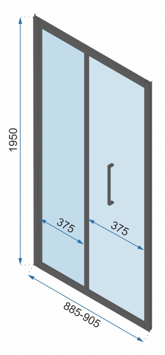 Cabina Rapid Fold 2, pliabila, negru [7]
