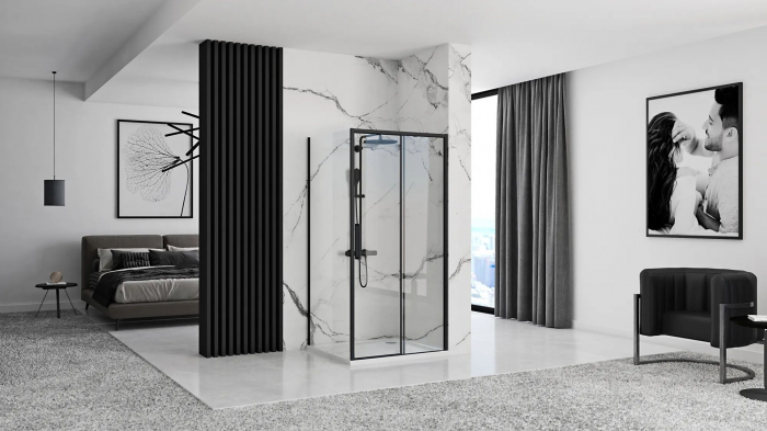 Cabina Rapid Slide Black 2, glisanta, negru [3]