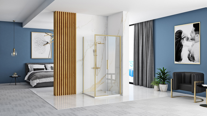 Cabina Rapid Slide Gold Brush 2, glisanta, auriu mat [3]