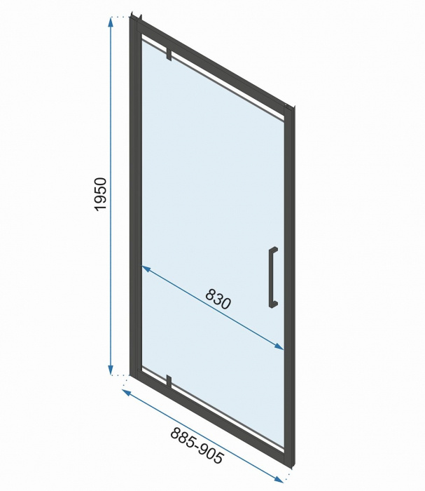 Cabina Rapid Swing Chrome 3, batanta, crom [6]