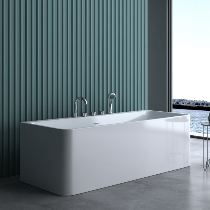 Cadă Astra V601MA, acril, 170-180 cm cu fitinguri, freestanding [2]