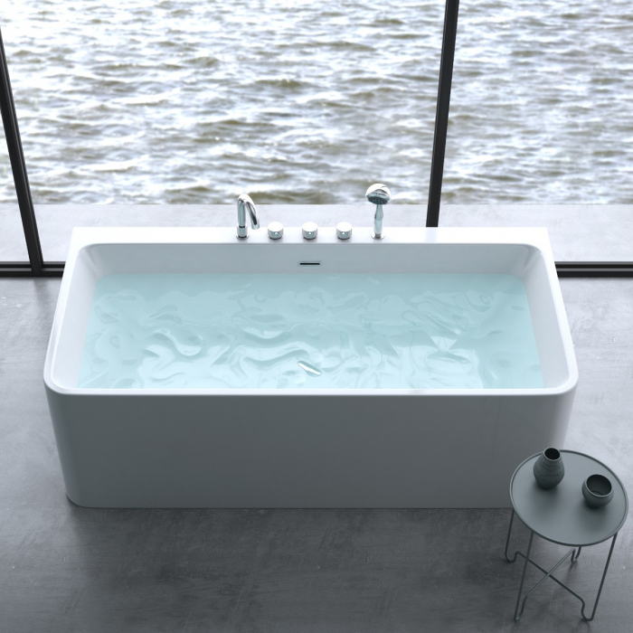 Cadă Astra V601MA, acril, 170-180 cm cu fitinguri, freestanding [5]