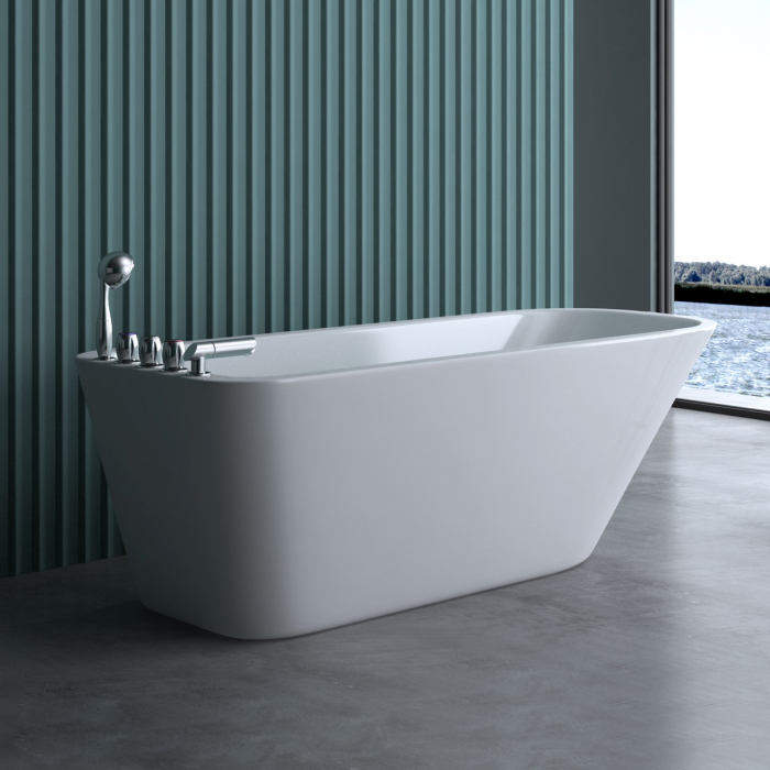 Cadă Astra V604, acril, 170x78x60 cm, freestanding, inclusiv sifon și preaplin, racorduri DIN [6]