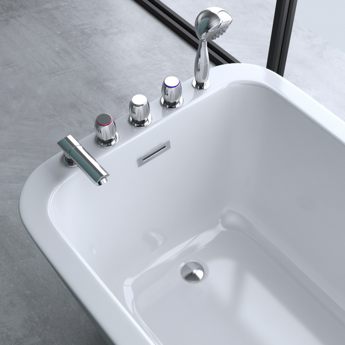 Cadă Astra V604, acril, 170x78x60 cm, freestanding, inclusiv sifon și preaplin, racorduri DIN [8]