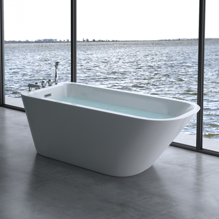 Cadă Astra V604, acril, 170x78x60 cm, freestanding, inclusiv sifon și preaplin, racorduri DIN [4]