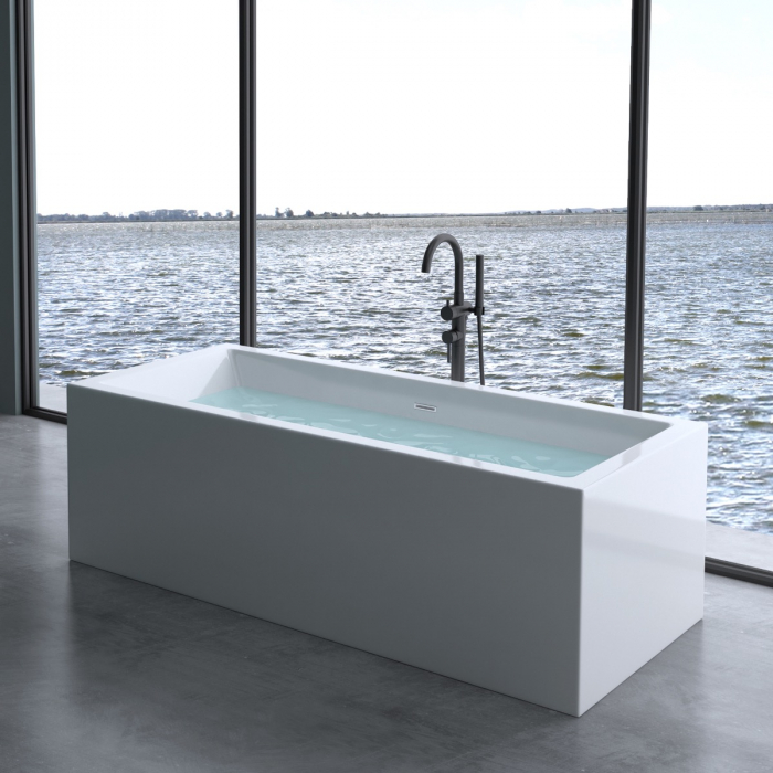 Cadă dreptunghiulară Astra V509, acril, 180x80 cm, freestanding [4]