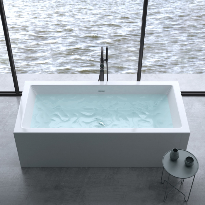 Cadă dreptunghiulară Astra V509, acril, 180x80 cm, freestanding [3]