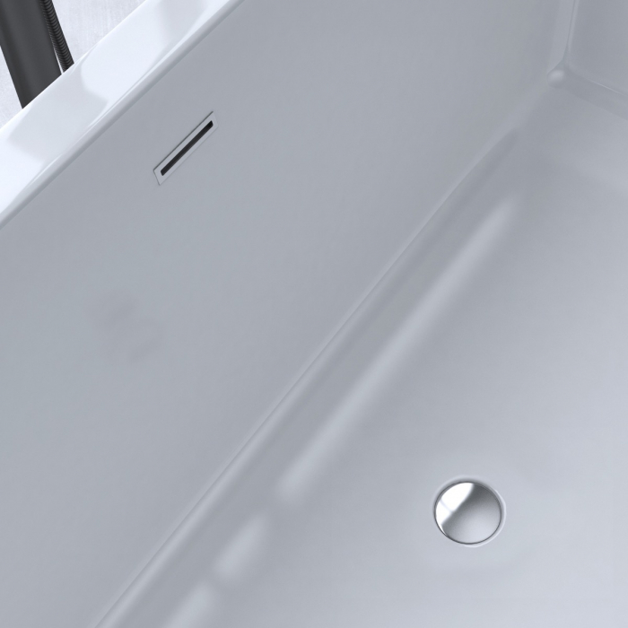 Cadă dreptunghiulară Astra V509, acril, 180x80 cm, freestanding [8]