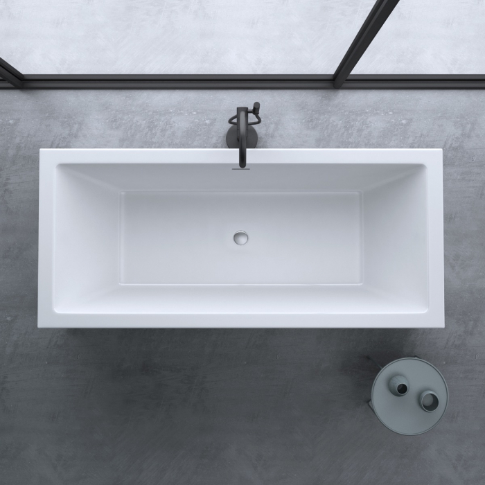 Cadă dreptunghiulară Astra V509, acril, 180x80 cm, freestanding [7]